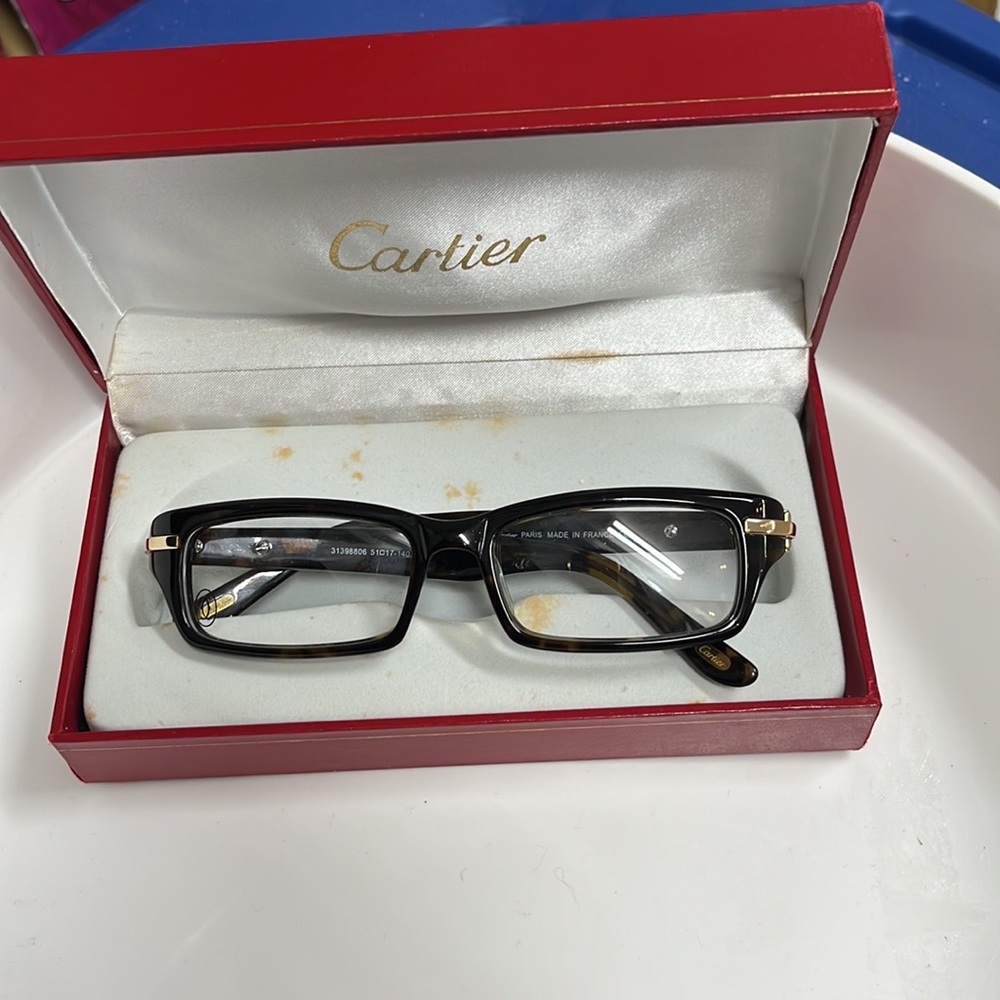 New inspired cat eye pattern plastic frame with gold hardware